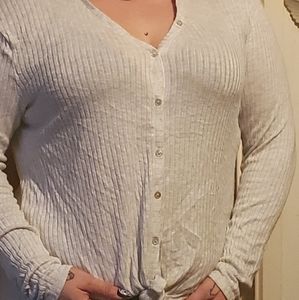 Lightweight cardigan ties mid waist